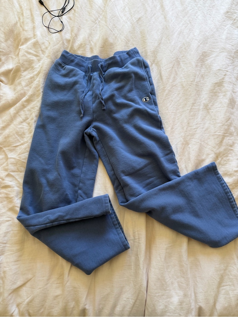 Champion Blue Fleece Sweatpants - Drawstring Waist